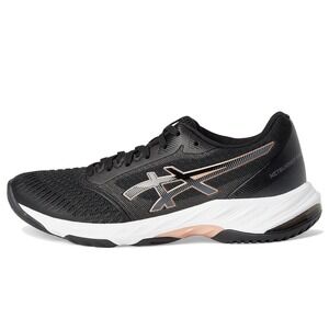 Womens Size 11- ASICS Netburner Ballistic FF 3 Court Shoes Black/Rose Gold NEW